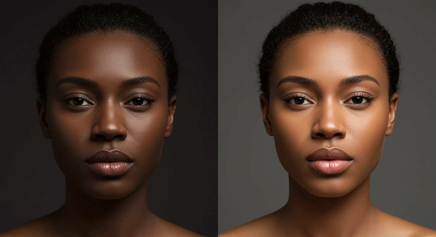 Realistic AI Skin Tone Adjustment